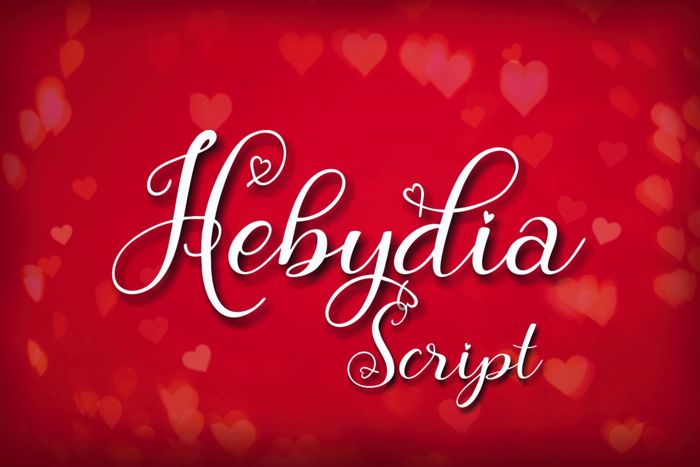 Hebydia Font poster