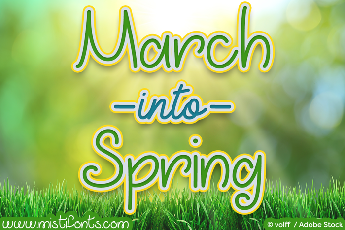 March into Spring Font poster