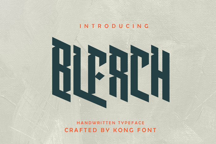 Bleach Font poster