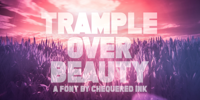 Trample Over Beauty Font poster