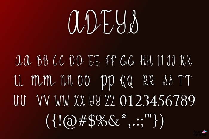 ADEYS Font poster