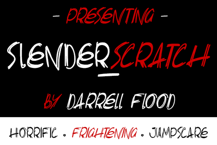 Slenderscratch Font poster