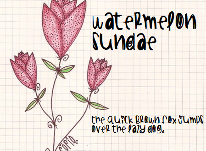 WatermelonSundae Font poster