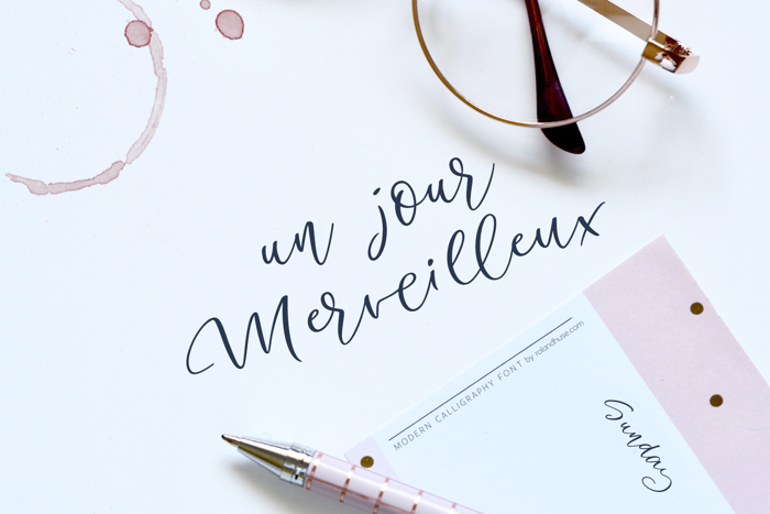 Un Jour Merveilleux Font poster