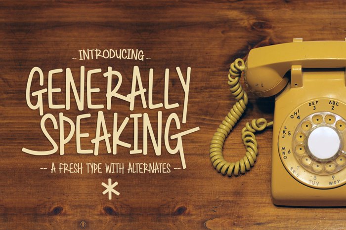 Generally Speaking poster
