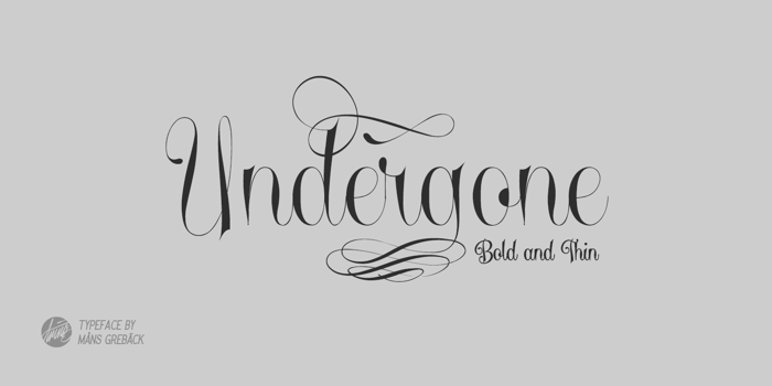 Undergone Font poster