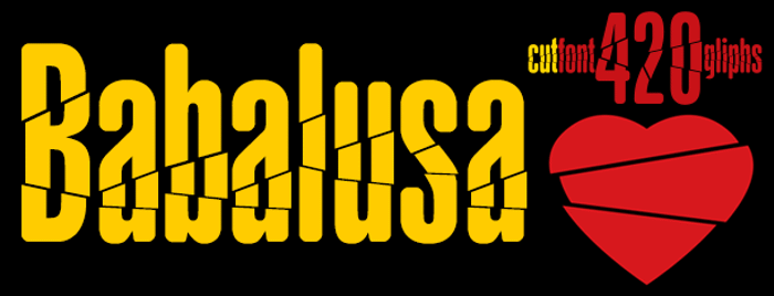 Babalusa Cut Font poster