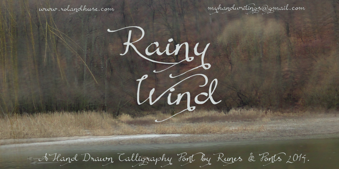 Rainy Wind Font poster