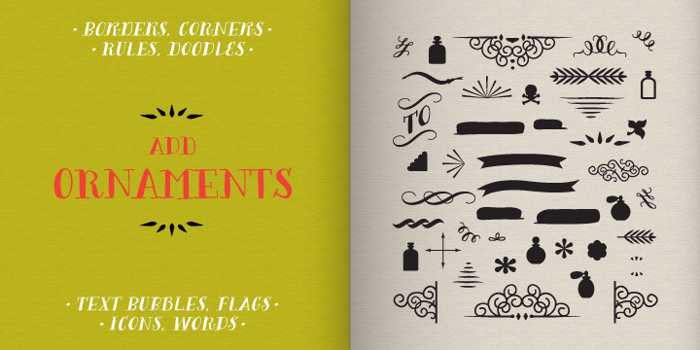 Bergamot Ornaments Font poster