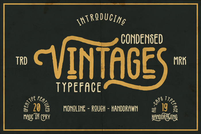 Vintages Font poster