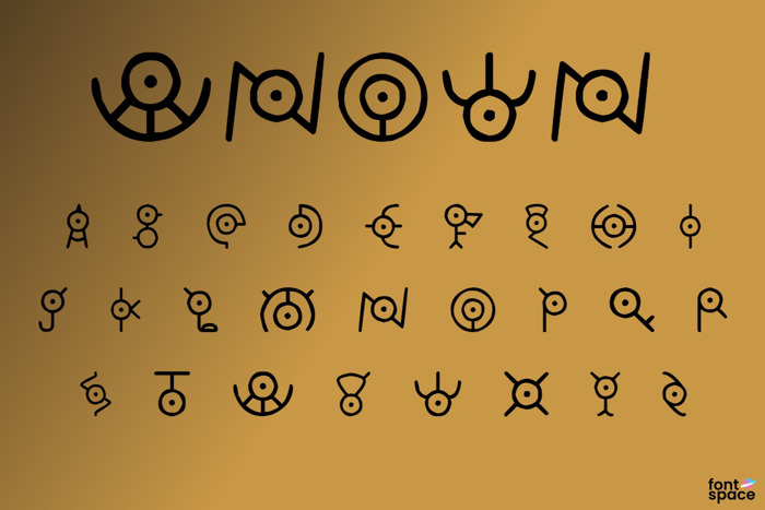 Unown Font poster