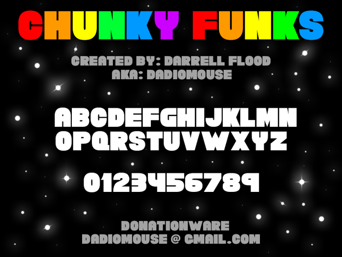 Chunky Funks Font poster