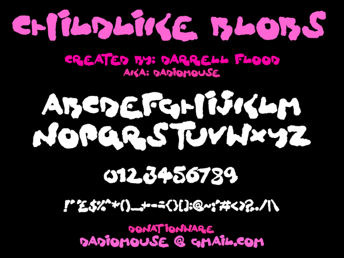 Childlike Blobs Font poster