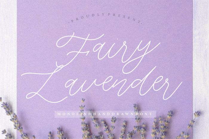 Fairy Lavender Font poster