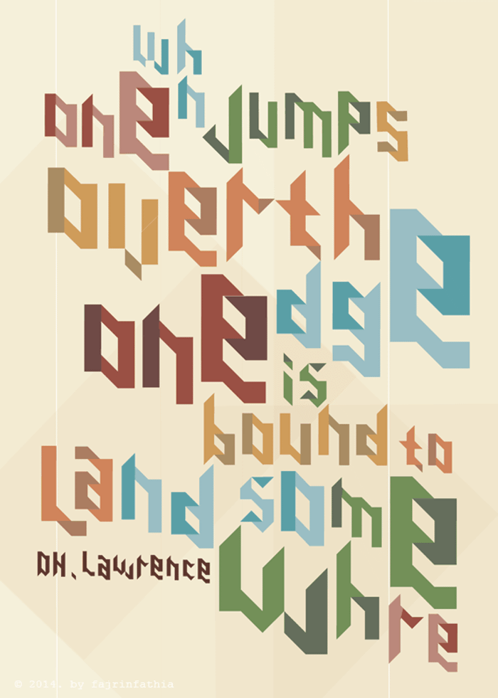 Over The Edge Font poster