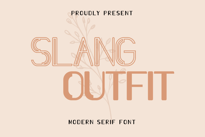 Slang Outfit Font poster