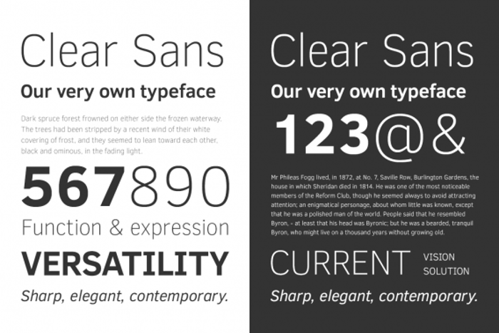 Clear Sans Font poster