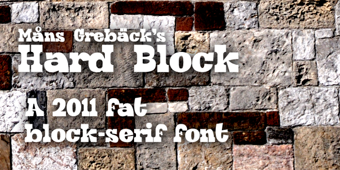 Hard Block Font poster