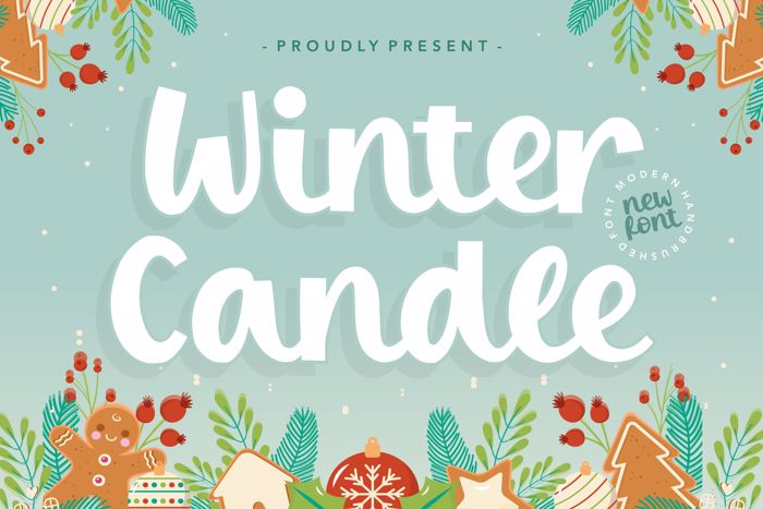 Winter Candle Font poster