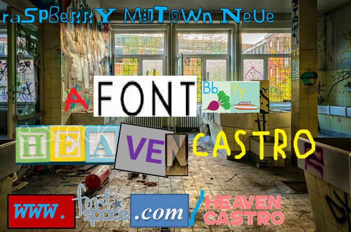 Raspberry Miltown Neue Font poster