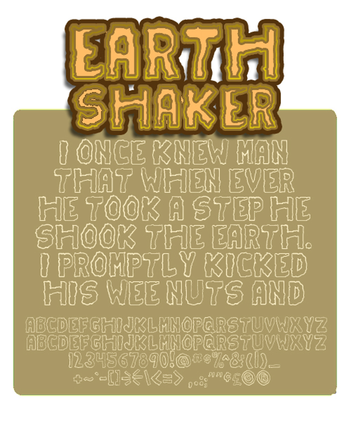 Earthshaker Font poster