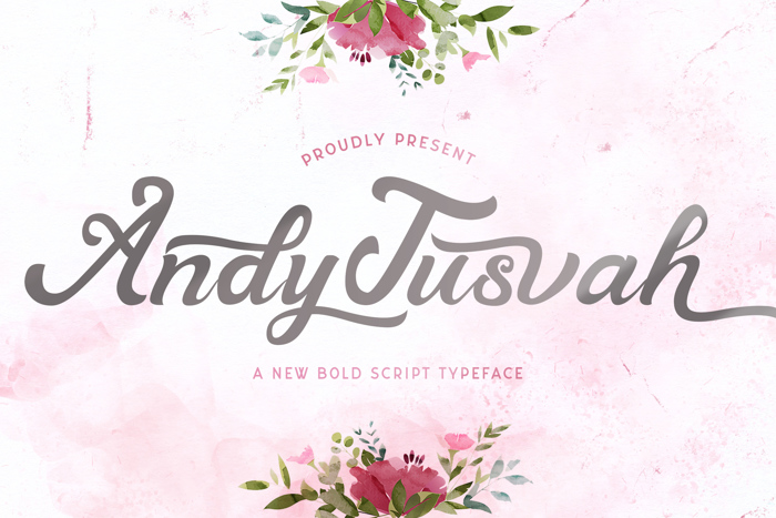 Andy Tusvah Font poster