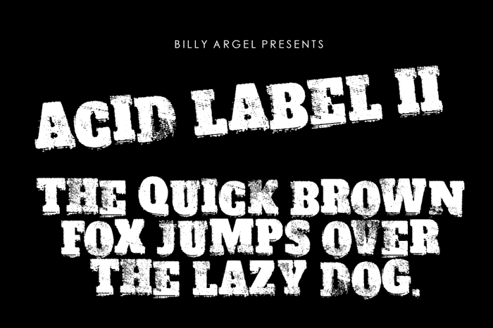 ACID LABEL II Font poster