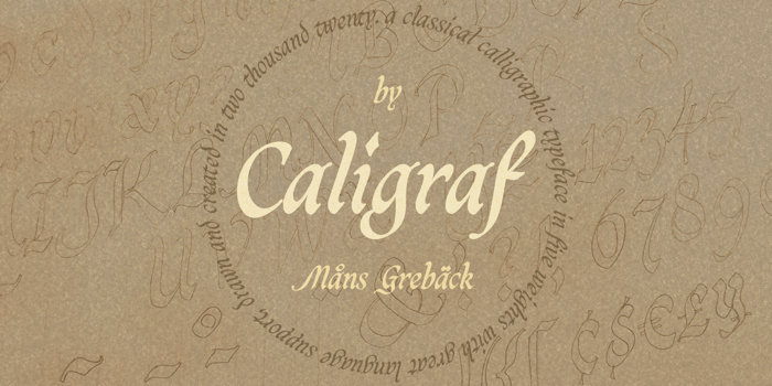 Caligraf Font poster