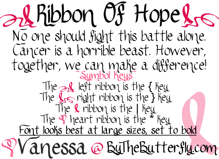 RibbonOfhope Font poster