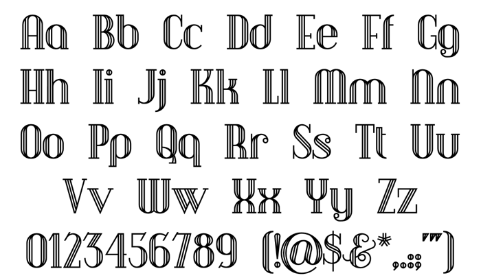 Debonair Inline Font poster