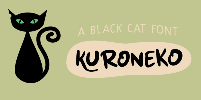 Kuroneko (DEMO) Font poster