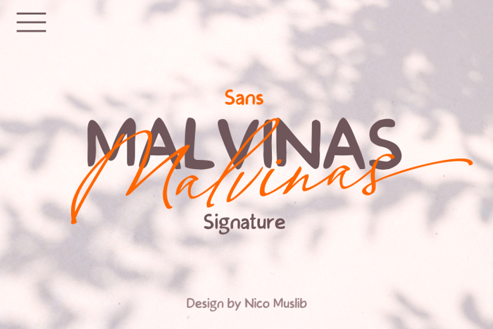 Malvinas Font poster