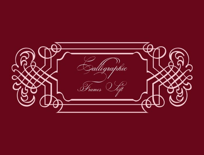 Calligraphic Frames Soft Font poster