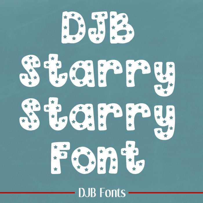 DJB Starry Starry Font poster