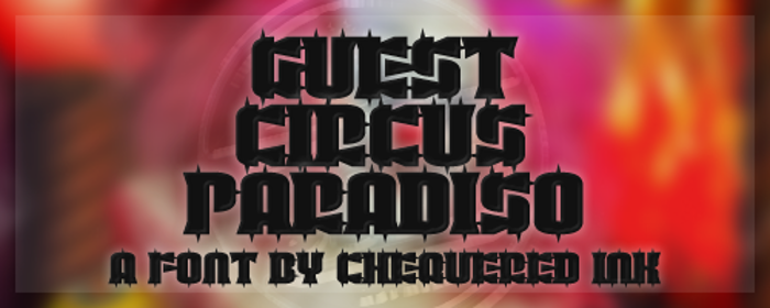 Guest Circus Paradiso Font poster