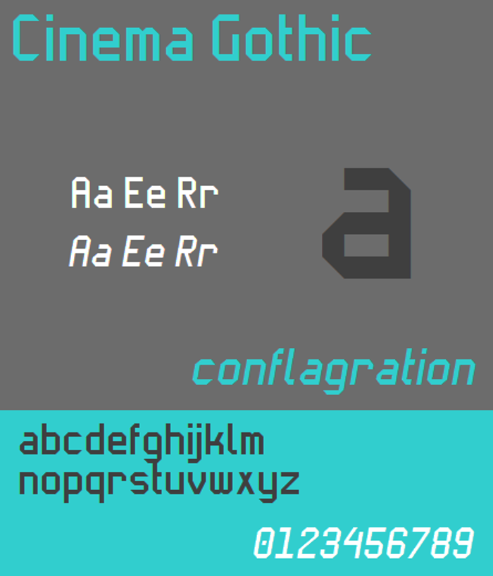 Cinema Gothic NBP Font poster