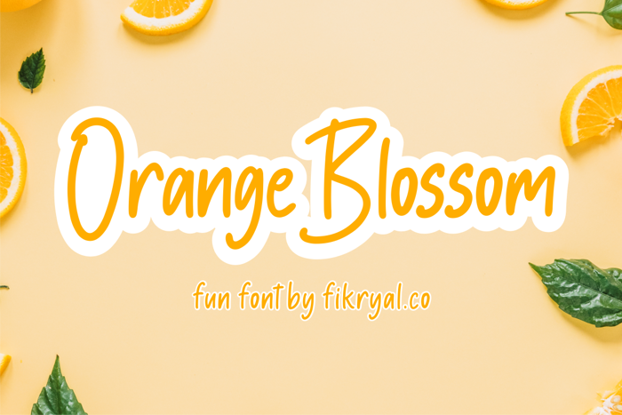 Orange Blossom Font poster