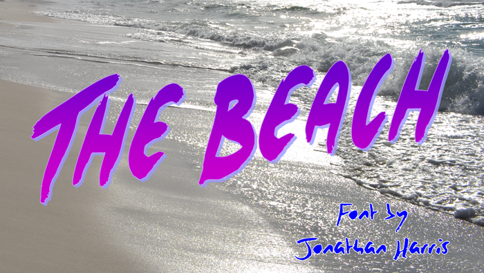The Beach Font poster