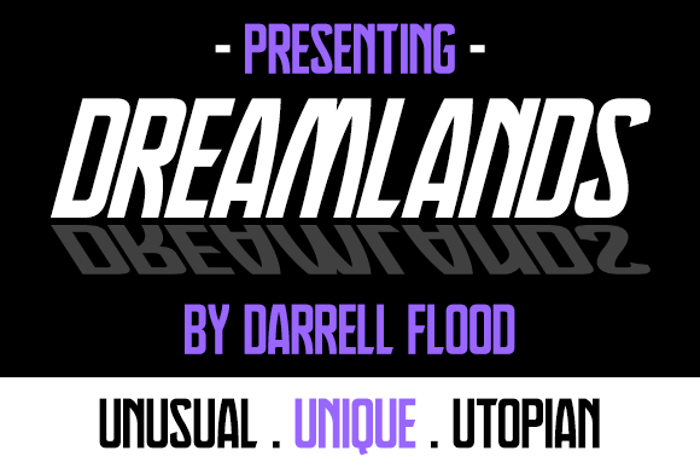 Dreamlands Font poster
