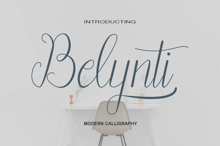 Belynti Script Font poster