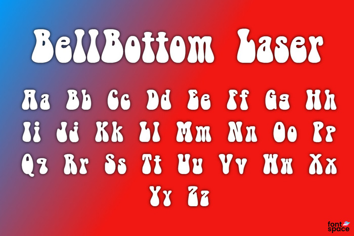 BellBottom Laser Font poster