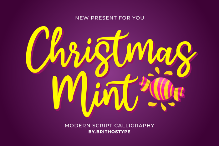 Christmas Mint Font poster