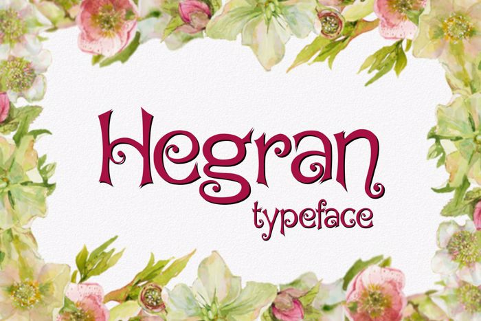 Hegran Font poster