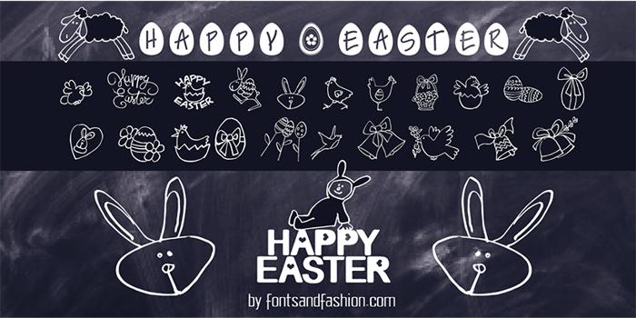 HAPPY EASTER Font poster