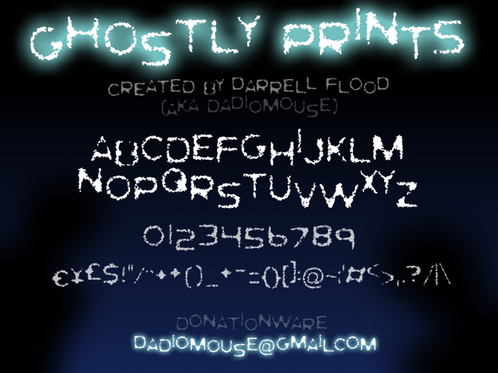 Ghostly Prints Font poster