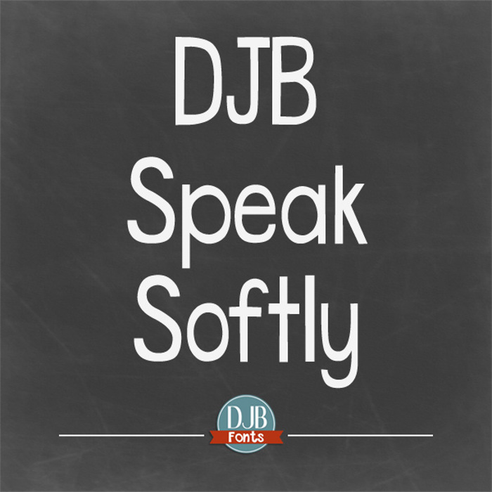 DJB Speak Softly Font poster