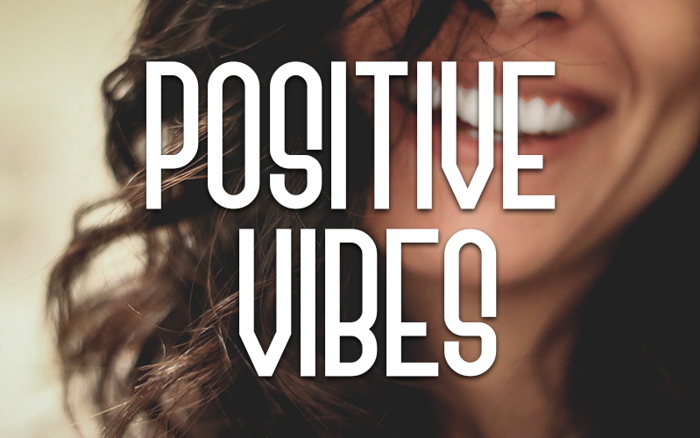 Positive Vibes Font poster