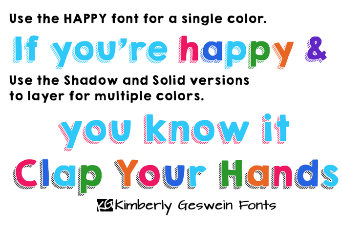 KG HAPPY Font poster
