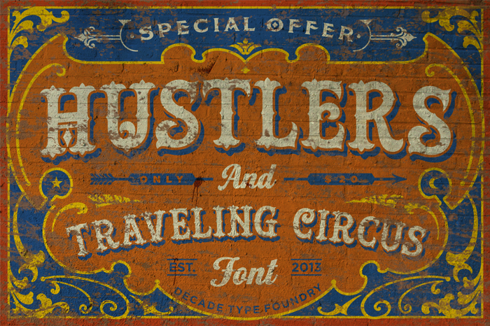 Hustlers Rough Font poster