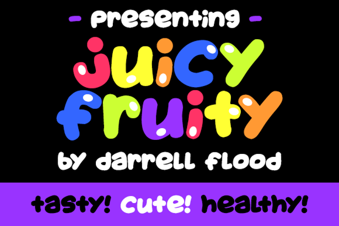 Juicy Fruity Font poster